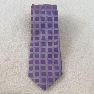 Purple Checked Men’s Tie - Classic Pattern
